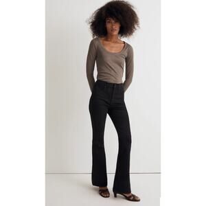 Skinny Flare Jeans in Black Frost Wash Size 31